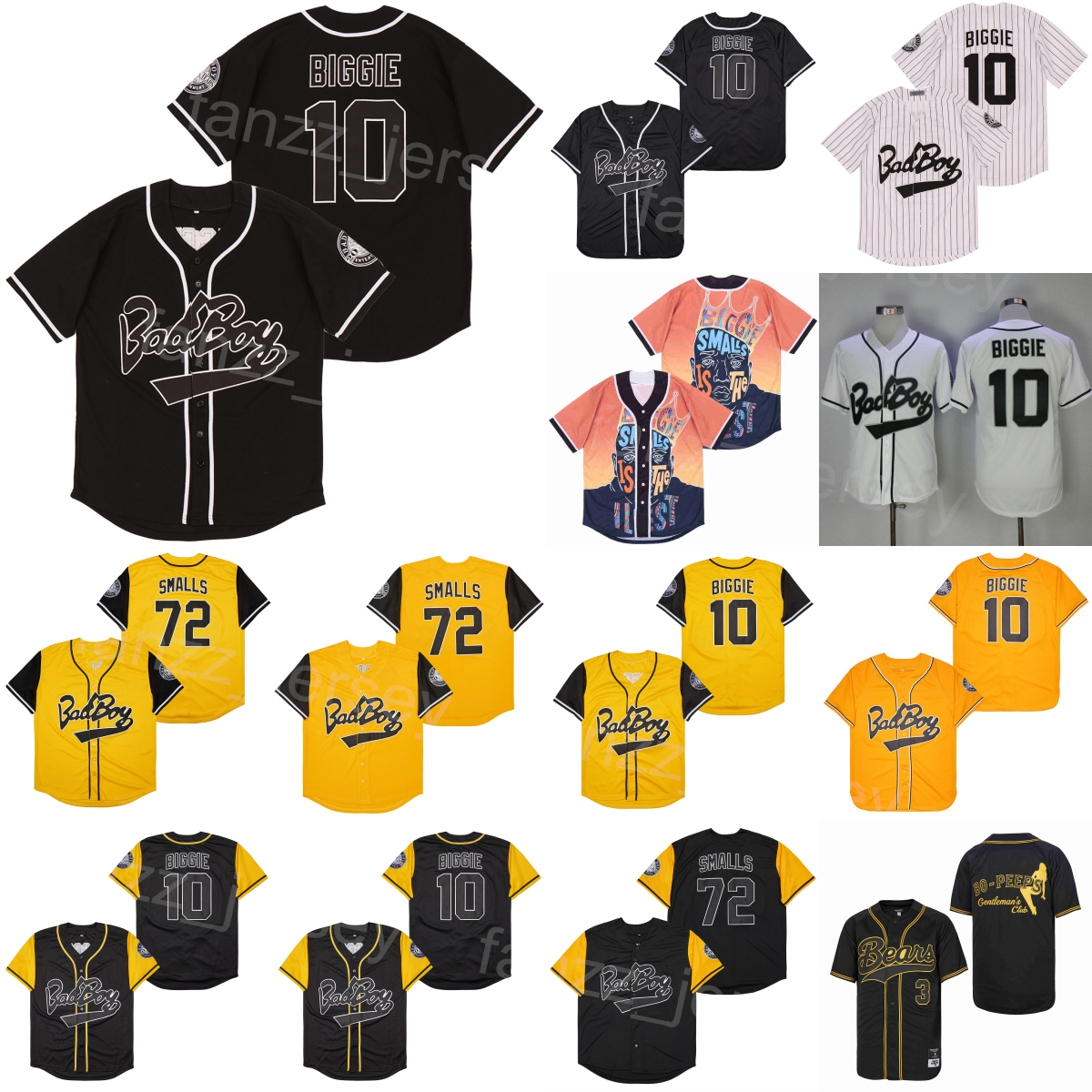 Movie Badboy Bad Boy 72 Biggie Smalls Jersey 10 Notorious Men Embroidery And Sewing Team Color Black White Yellow For Sport Fans Cooperstown Retro Cool Base College
Movie Badboy Bad Boy 72 Biggie Smalls Jersey 10 Notorious Men Embroidery And Sewing Team Color Black White Yellow For Sport Fans Cooperstown Retro Cool Base College