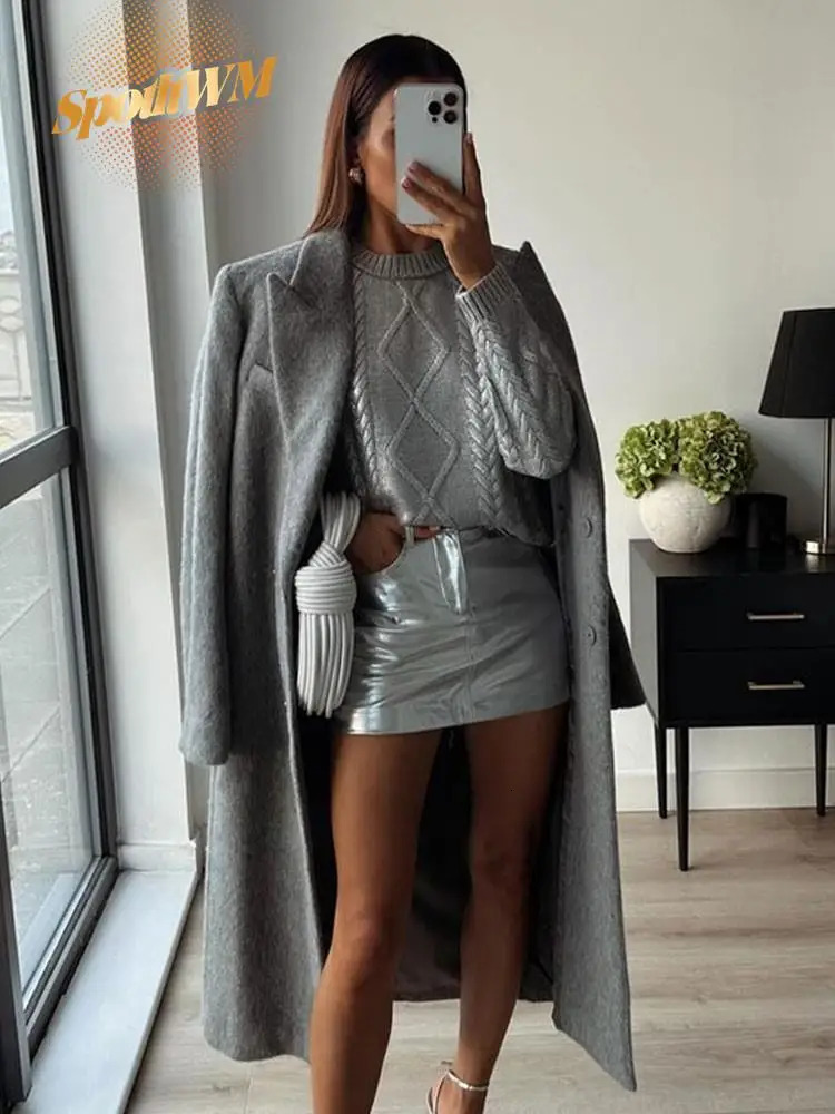 Women's Sweaters Women Gold O Neck Sweaters Causal Long Sleeve Bright Silk Thread Knit Pullover Autumn Elegant Office Ladies Chic Loose Jumpers 2