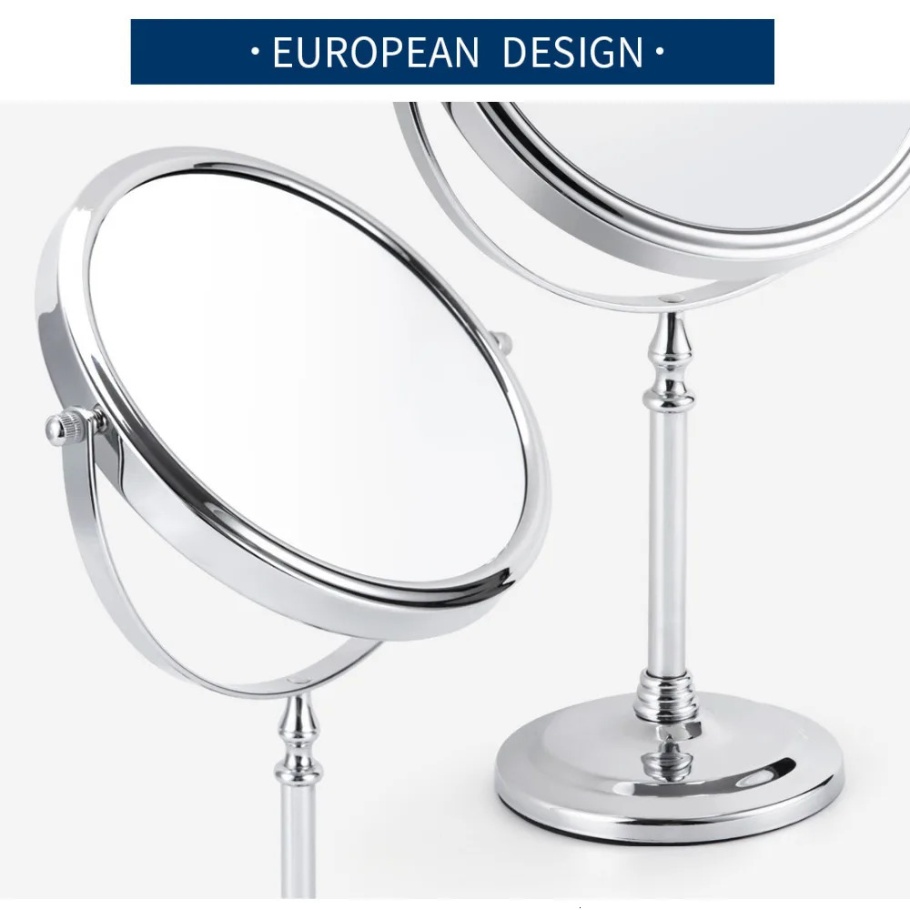 Compact Mirrors 8 Inch 5X 7X 10X Magnification Makeup Mirror 360 Rotating Professional Desktop Cosmetic Mirror 8" Double Sided Magnifier stand 23