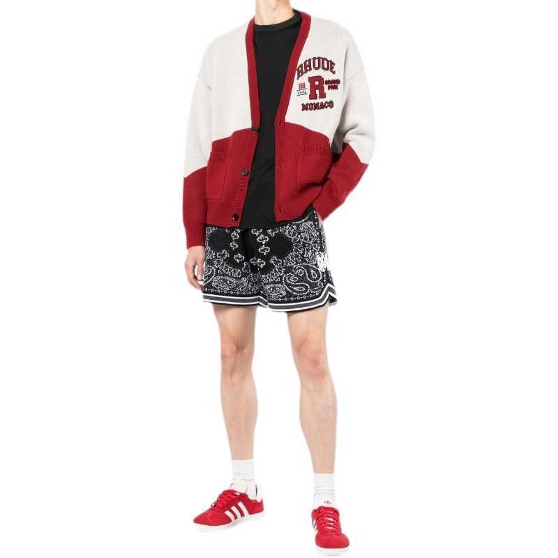 Designer Clothing Mens Hoodies Autumn Winter 22 New Rhude Fashion High Street Splice College Style Loose Relaxed Knitted Sweater Cardigan Coat Men, Shipping fee
Designer Clothing Mens Hoodies Autumn Winter 22 New Rhude Fashion High Street Splice College Style Loose Relaxed Knitted Sweater Cardigan Coat Men, Shipping fee