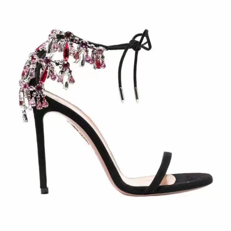 Fashion women's shoes high quality leather crystal shoes Aquazzura women's shoes high-heeled sandals luxury designer wedding dance factory Women's shoelace box., As pic
Fashion women's shoes high quality leather crystal shoes Aquazzura women's shoes high-heeled sandals luxury designer wedding dance factory Women's shoelace box., As pic
