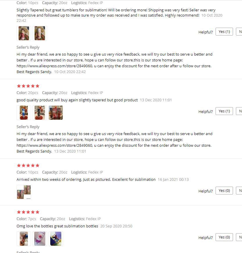 US/CA warehouse 2 Days Delivery white Mugs sublimation tumbler 20oz straight stainless steel blanks tumbler with straw