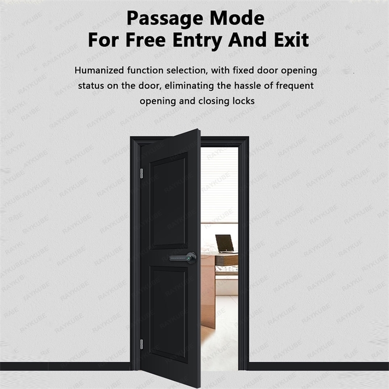 Smart RAYKUBE M3 Tuya BLE Digital Fingerprint Door Electronic with 60 70mm Keys Smartlife Tuya APP Remote Unlock 231117