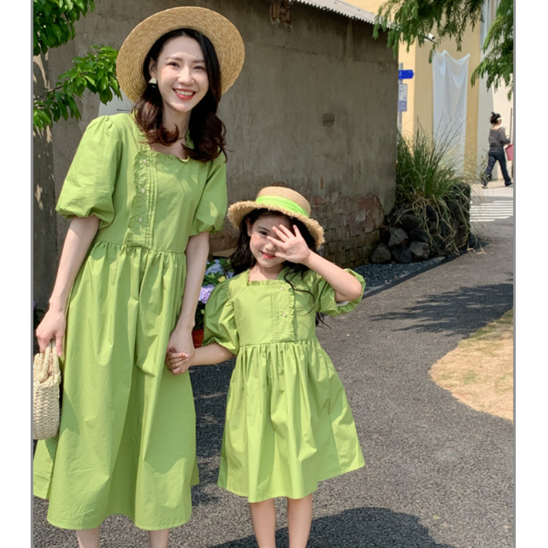 Family Matching Outfits Sets Dress Outfits And Sister Korean Baby Girls Son Matching Brother Daughter Women Mom Boy Dresses Clothes Summer Mother 2304