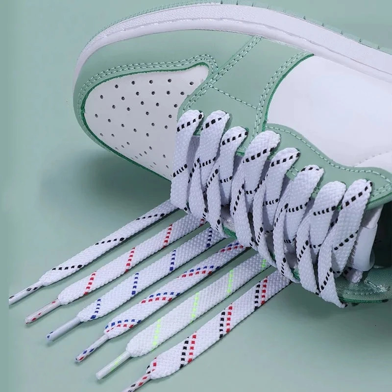 Shoe Parts Accessories 120 140cm Tie Dye Shoes Cartoon Printing Fashion Womens Laces High Top Canvas Sports Flat 231121