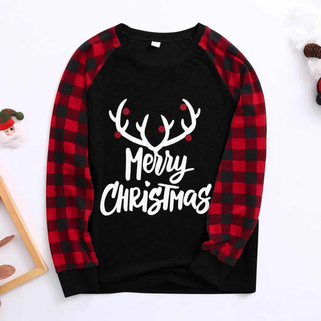 Family Matching Outfits Family Look Christmas Matching Pajamas Set Winter Xmas Adult Kids Baby Pyjamas Elk Deer Family Matching Outfits Family Sleepwe
