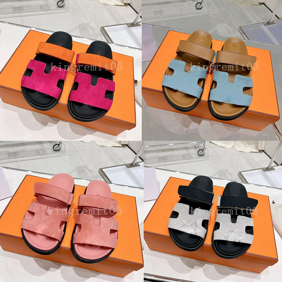 Designer Chypre Sandals Suede Sandal Men Women Slippers Top Quality Leather Slides Thick Bottom Rubber Sole Shoes Calfskin Slipper Shoes, Color2
Designer Chypre Sandals Suede Sandal Men Women Slippers Top Quality Leather Slides Thick Bottom Rubber Sole Shoes Calfskin Slipper Shoes, Color2