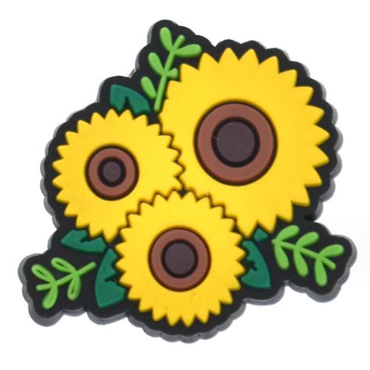 pink yellow purple blue and green muti colors clog charms shoe flowers decoration buckle part accessories charm