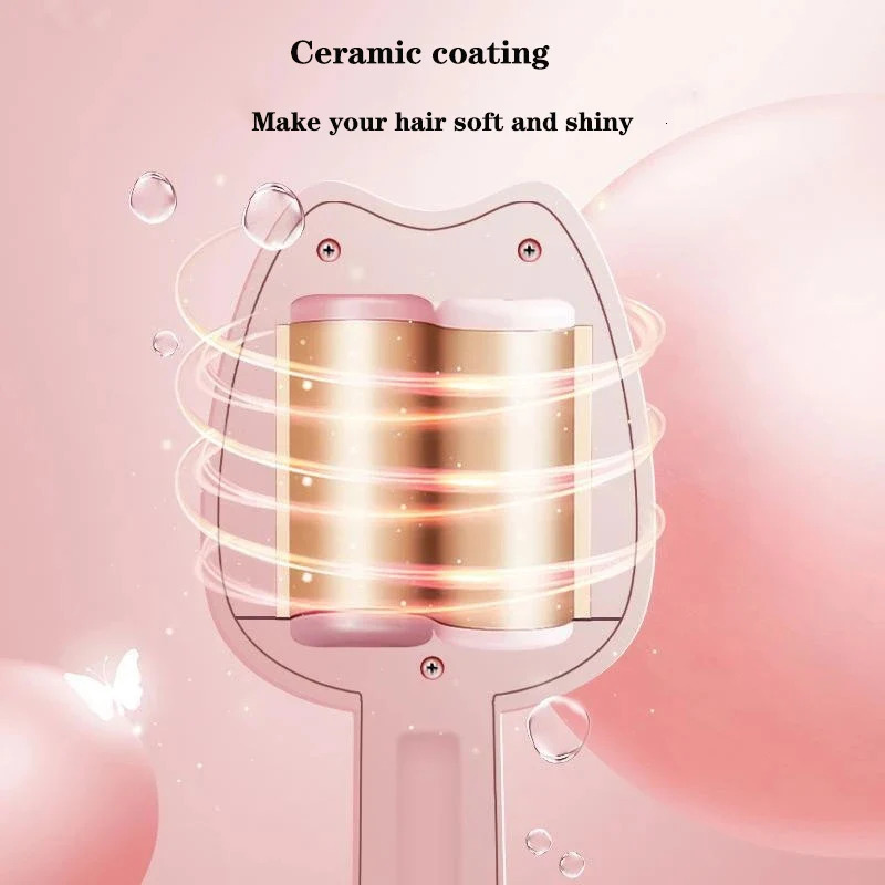 Curling Irons 32mm Cat Ear 2 Barrels Ceramic Egg Rolls Curling Irons Big Waves Hair Curler Mini Curling Hair Irons Hair Styling Tools 231120
