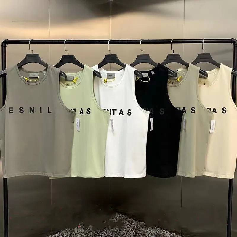 Designer FOG High-quality Men's T-Shirts Sleeveless Vest Fashion Pure Cotton Fitness Running Sports Summer Loose Vest uln, Ivory
Designer FOG High-quality Men's T-Shirts Sleeveless Vest Fashion Pure Cotton Fitness Running Sports Summer Loose Vest uln, Ivory