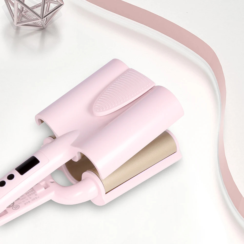 Curling Irons Hair Curler Big Wave Curling Iron Ceramic Deep Wavy Curler Egg Rolls 26/32MM LED Display Automatic 3 Barrels Hair Styler Tools 231120