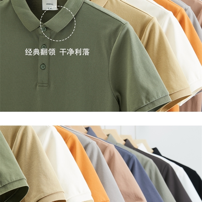 Men's Polos Personalized Customize men polo shirt short sleeve advertising shirt A1132 white navy blue black grey deep green red 230421