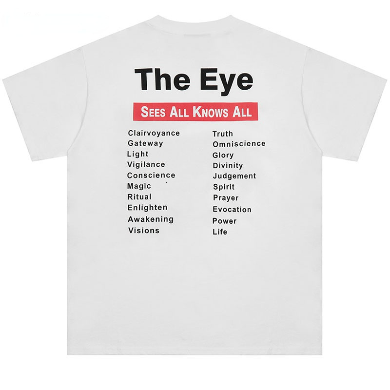 Mens TShirts Hiphop Eyeliner Pattern Cotton Tshirt Men and Women Punk Street Clothes Harajuku with Summer Fashion Loose Gothic 230420