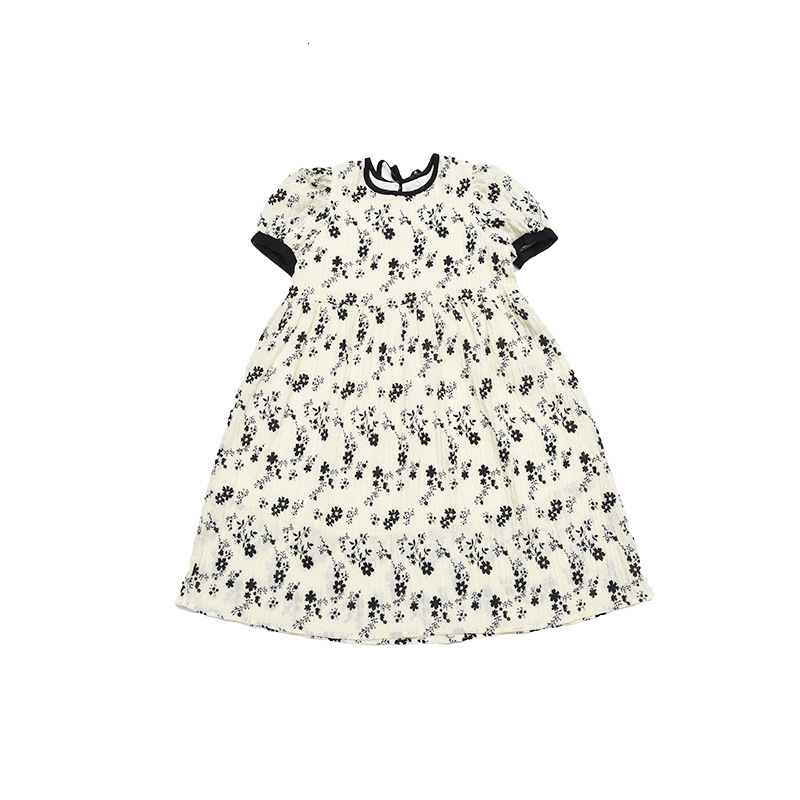 Family Matching Outfits Matching Mother and Daughter Dresses Equal Elegant French Mum and Baby Girls Same Short Sleeve Dress Women Summer Clothing 230