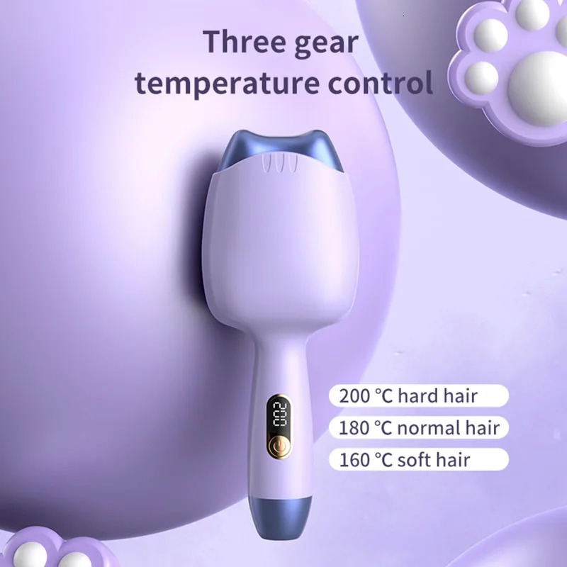 Curling Irons 32MM Egg Roll Hair Waving Iron Purple Curling Wand Professional 2 Barrel Curling Iron Hair Curler Crimper Waver Styling Tools 231120