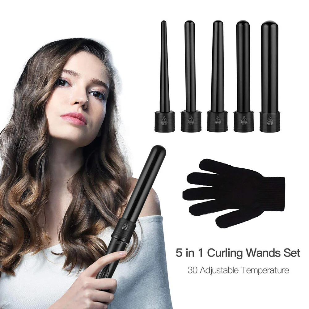 Curling Irons 5P Curling Iron Hair Curler 9-32MM Professional Curl Irons Ceramic Styling Tools Hair Tong Hair Styling Tools 231120