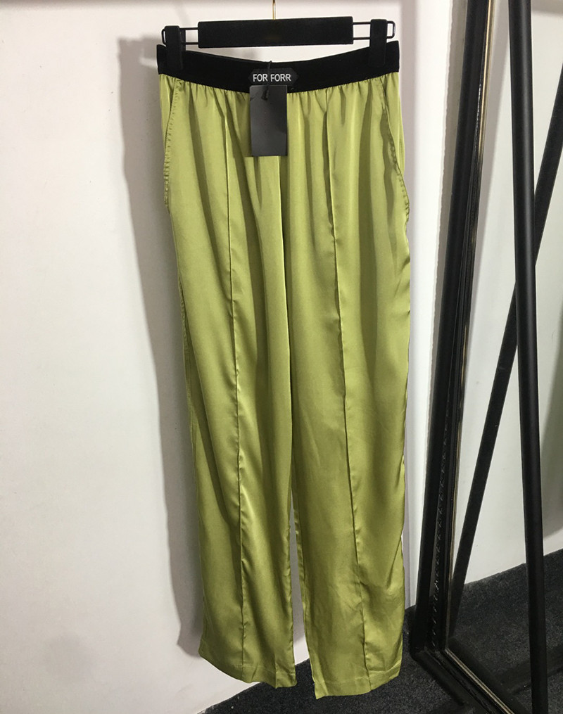Women Webbing Letters Pants Trousers For Woman Stretchy Waist Pants Casual Elegant Straight Trousers