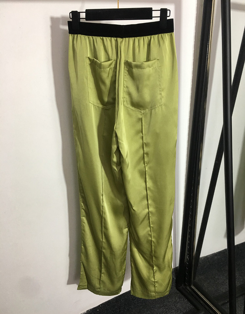 Women Webbing Letters Pants Trousers For Woman Stretchy Waist Pants Casual Elegant Straight Trousers