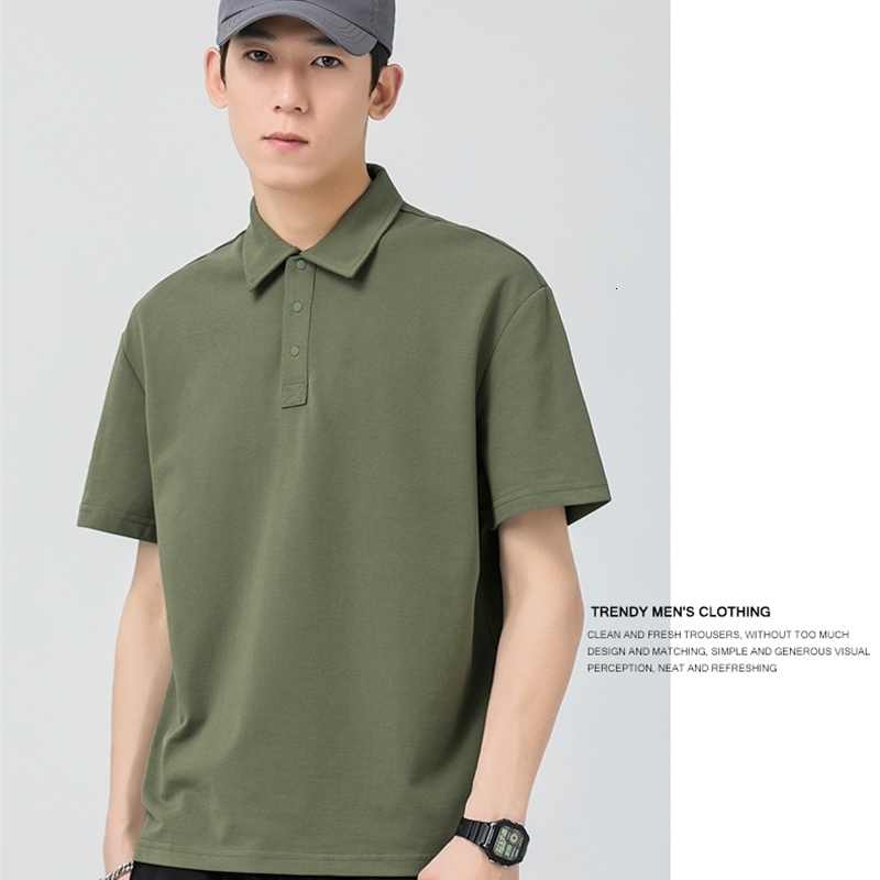 Men's Polos Personalized Customize men polo shirt short sleeve advertising shirt A1098 light grey navy blue black red cotton 230421