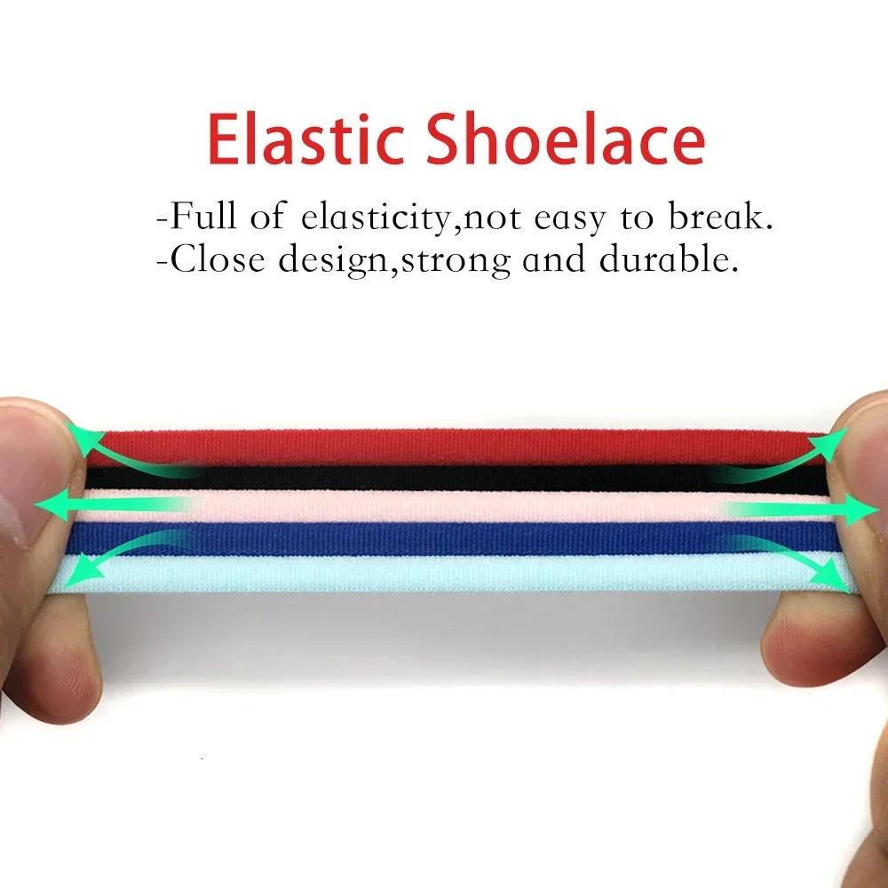 Shoe Parts Accessories Elastic tie free shoelaces suitable for children and adults easy to slide up down sports shoes metal locks shoe laces 231121