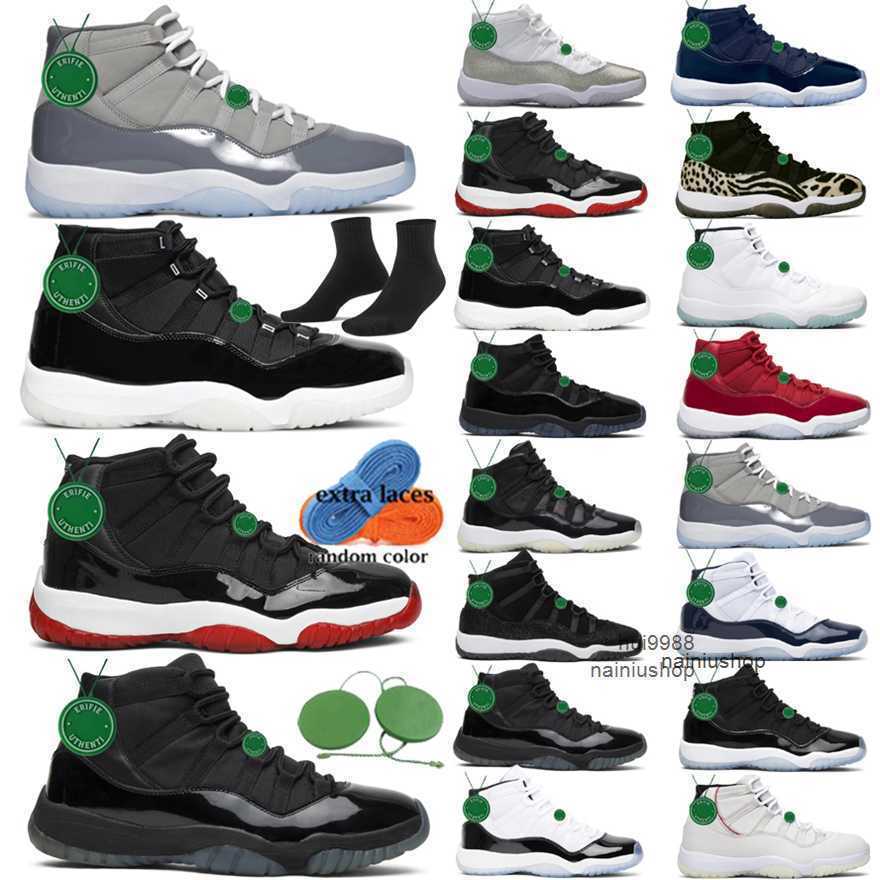 With Box 11 11s cool grays Casual Shoes Men Women Cherry 72-10 Low Cool Grey Jubilee 25th Anniversary Bred Pantone Pure Violet Mens