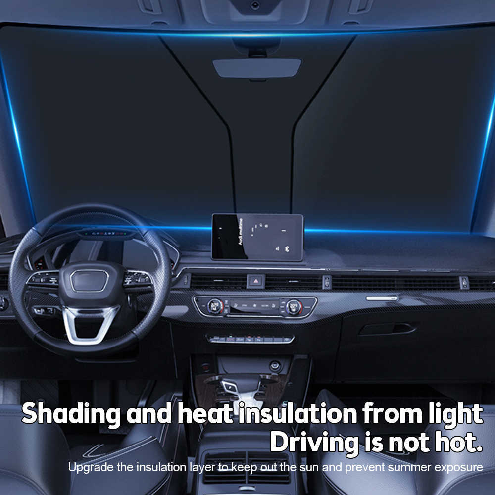 Car Windshield Sun Shade Covers Visors Windshield Cover UV Protection Sun For Tesla Model 3 Y Accessories Automotive Interior