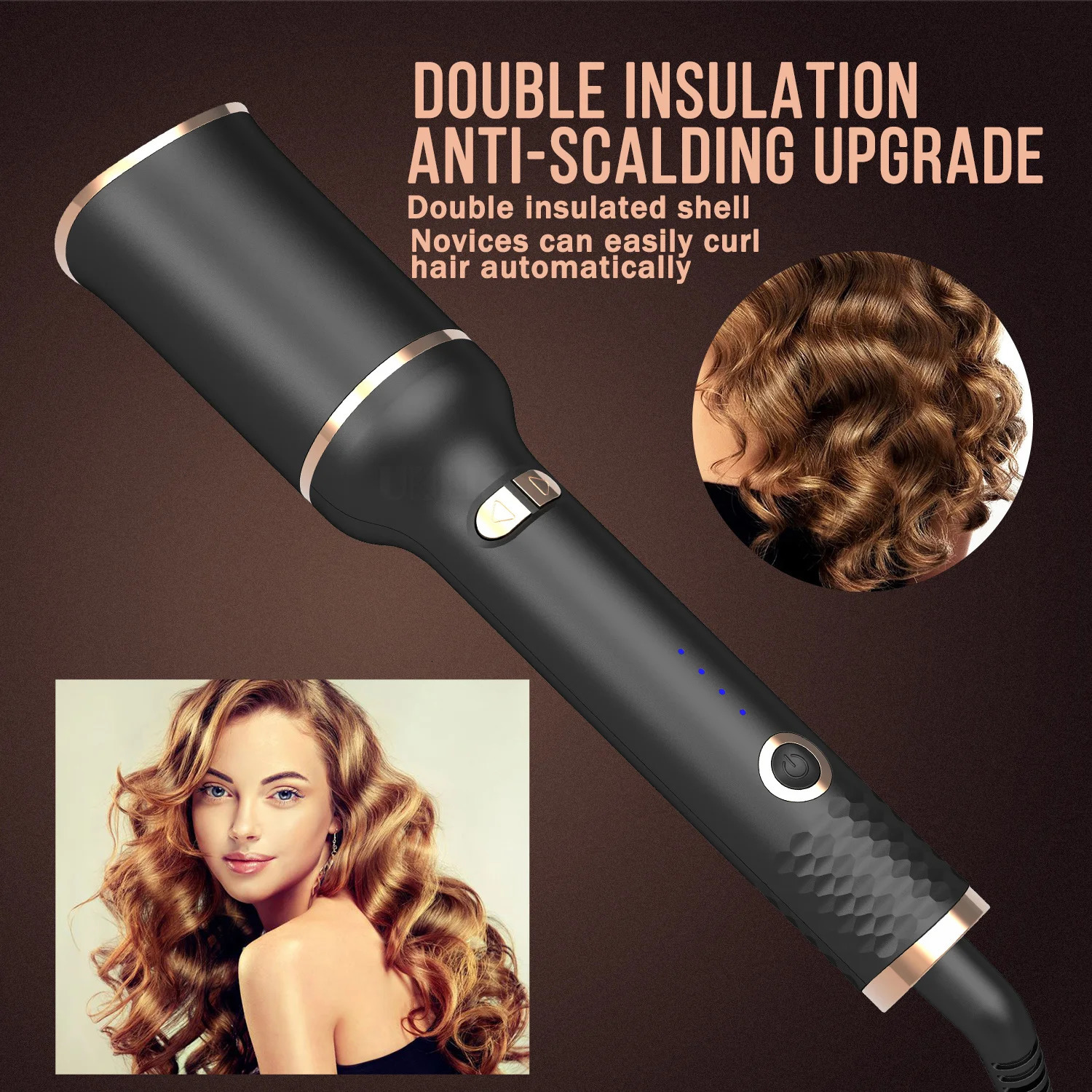 Curling Irons Curling Irons Automatic Hair Curler With Tourmaline Ceramic Heater And Led Digital Mini Portable Curler Air Curling Wand Tools 231120