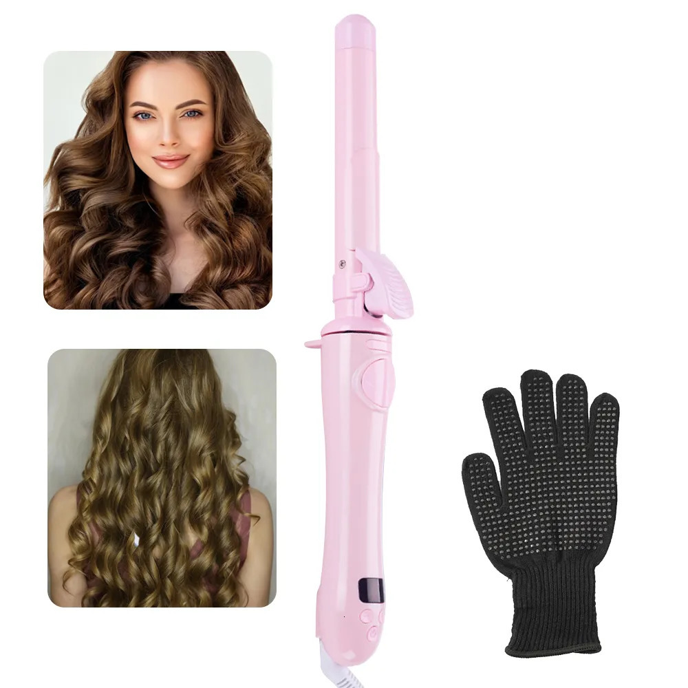 Curling Irons 25mm Ceramic Barrel Curling Iron Automatic Hair Curlers Rotating Hair Iron Curling Wands Waves Hair Styling Appliances 231120