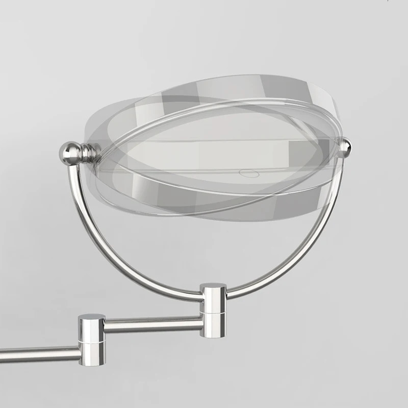 Compact Mirrors Wall Mounted LED Makeup Mirror With Plug 5X Magnifying Cosmetic Mirror Double Sided Wall Mirrors Touch Dimming Bathroom Mirrors 231120
