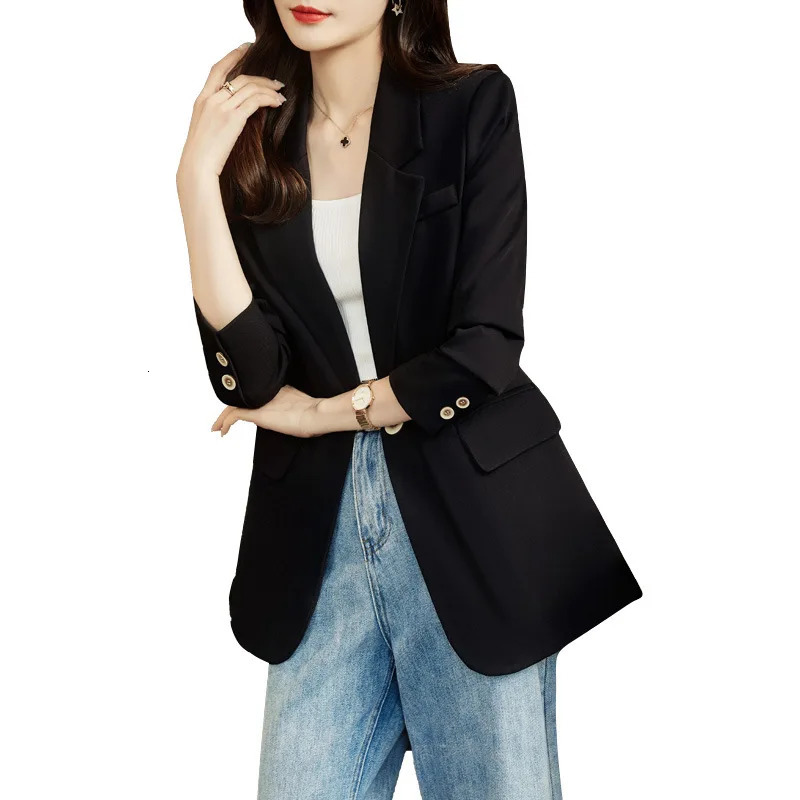 Women's Suits Blazers Korean Style Brown Suit Jacket for Women Blazer Spring Autumn Temperament Fashion Casual Coffee Blazer Woman Jacket 231121