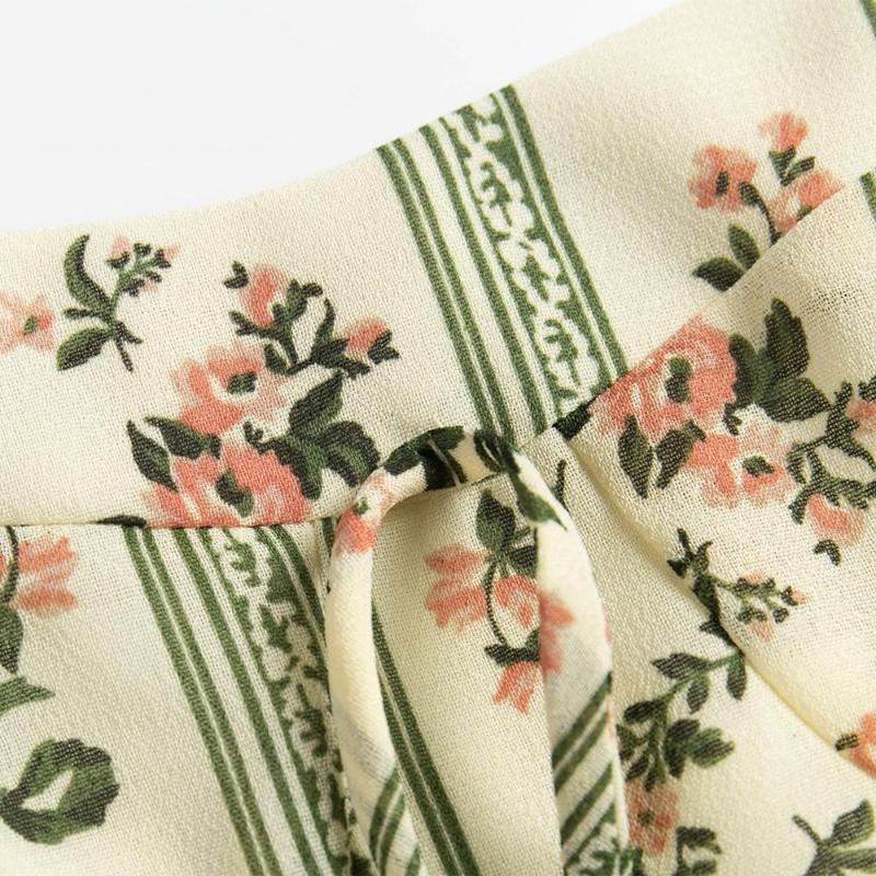 Casual Dresses Boho For Women Midi Elegant Vintage Chiffon Floral Summer Dress Sleeveless Square Neck Strap Bohemian Beach