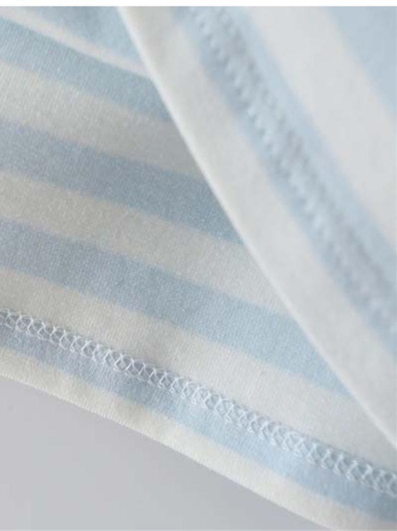 Camisoles Tanks PUWD Casual Women Blue Stripe Tank Summer Fashion Ladies Falsie Slim Print Patchwork Top Female Chic Soft Cotton Tops 230421