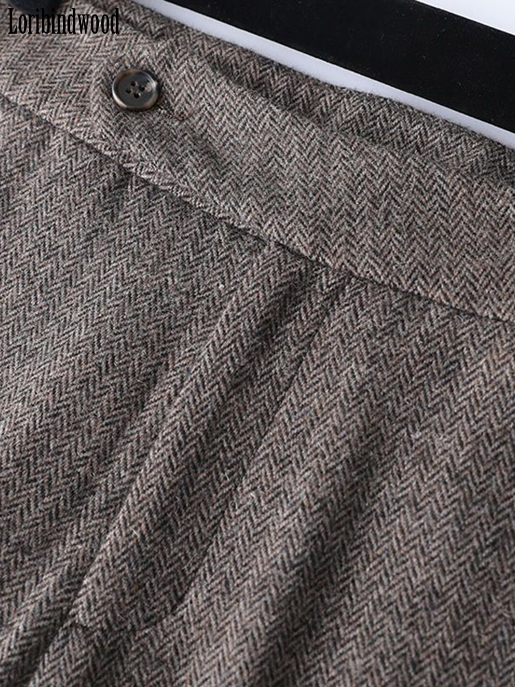 Women's Pants s Autumn/winter Vintage Wool Wide-leg Pants Women's Loose Straight Leg Pants Slimming and Versatile Slacks 230421