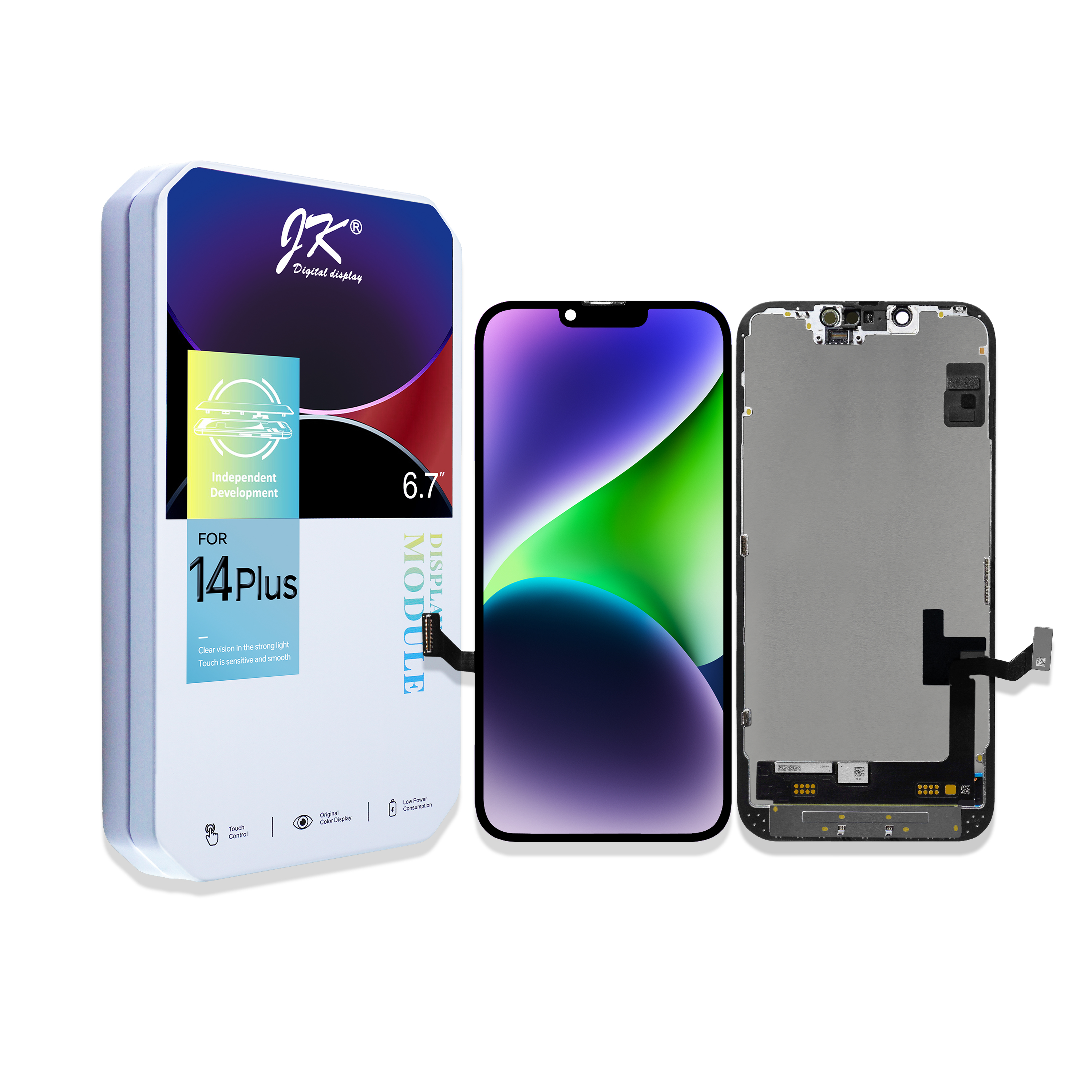 JK incell For iPhone 14 Plus LCD Display LCD Screen Panels Digitizer Complete Assembly Replacement Repair Parts
JK incell For iPhone 14 Plus LCD Display LCD Screen Panels Digitizer Complete Assembly Replacement Repair Parts