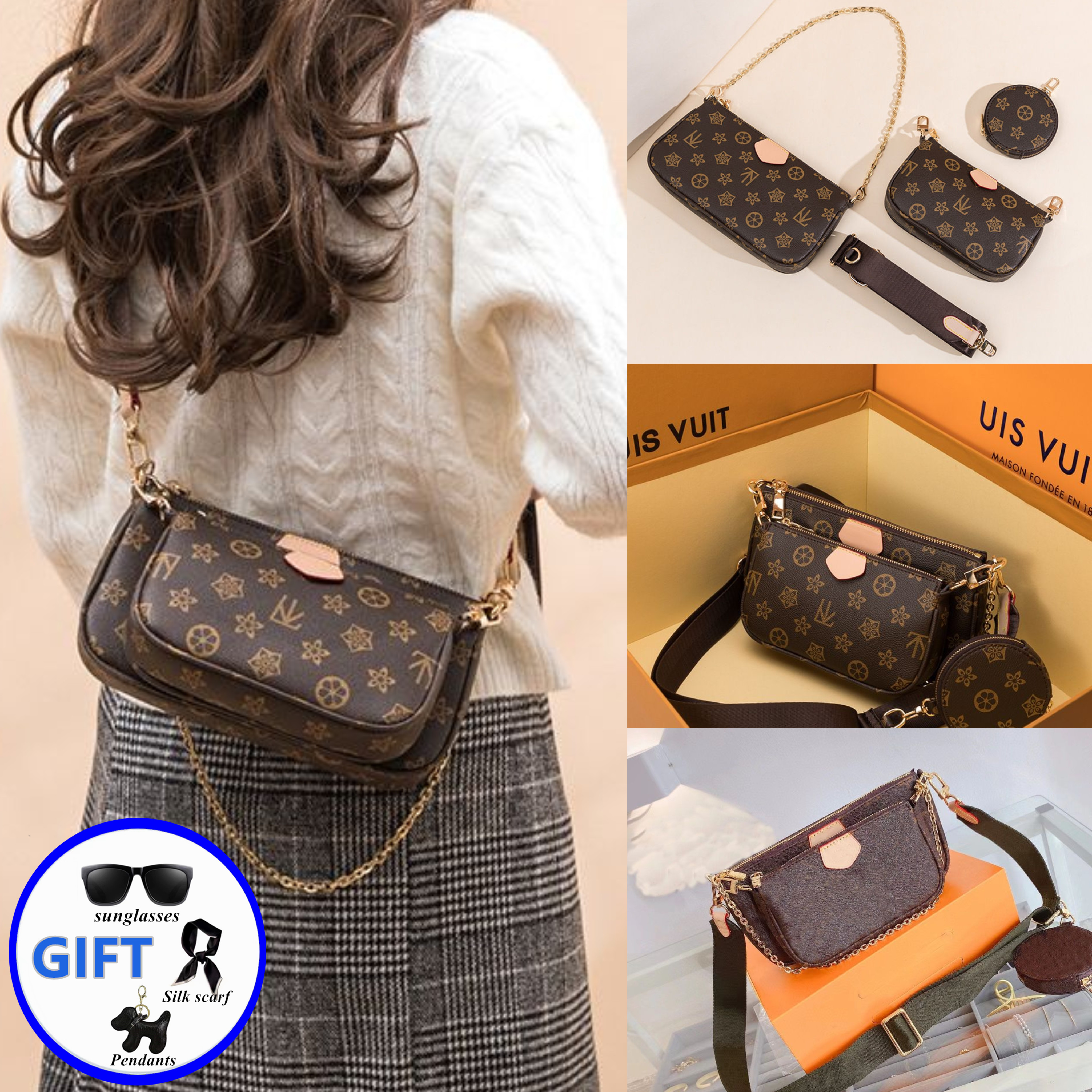 Designer Bags Ladies Cross Body Bag, Shoulder Bag with Adjustable Wide Strap and Chain- Multipurpose Shoulder & Crossbody Bags for Women by Pink Green Brown
Designer Bags Ladies Cross Body Bag, Shoulder Bag with Adjustable Wide Strap and Chain- Multipurpose Shoulder & Crossbody Bags for Women by Pink Green Brown