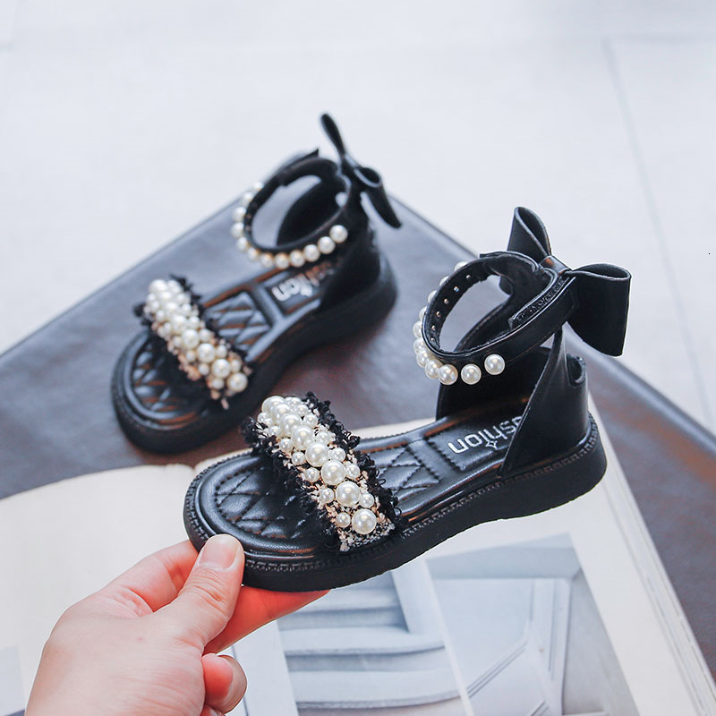 Sandals Children Sandals Pearl Summer Girls Leisure Fashion Shoes Girl Sandals Kids Sandals Toddler Girls Shoes Non-slip 230421