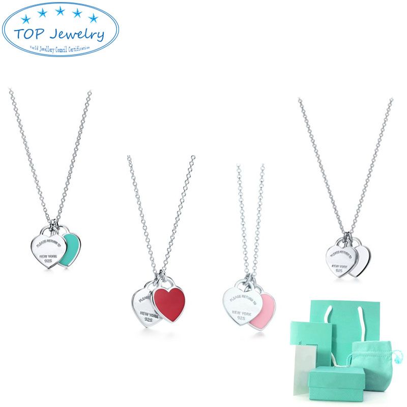 Designer Double Herat Love Necklace Fore woman Stainless Steel Chain Luxury Brand jewelry Couple Gift With Box
Designer Double Herat Love Necklace Fore woman Stainless Steel Chain Luxury Brand jewelry Couple Gift With Box