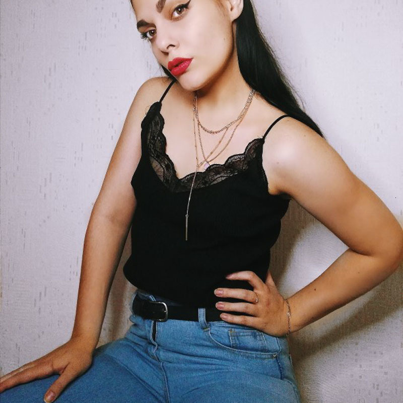 Camisoles Tanks chic Sexy basic lace camisole Summer knit Tank top Women Adjustable strap camisole female camis High Elasticity top casual 230421