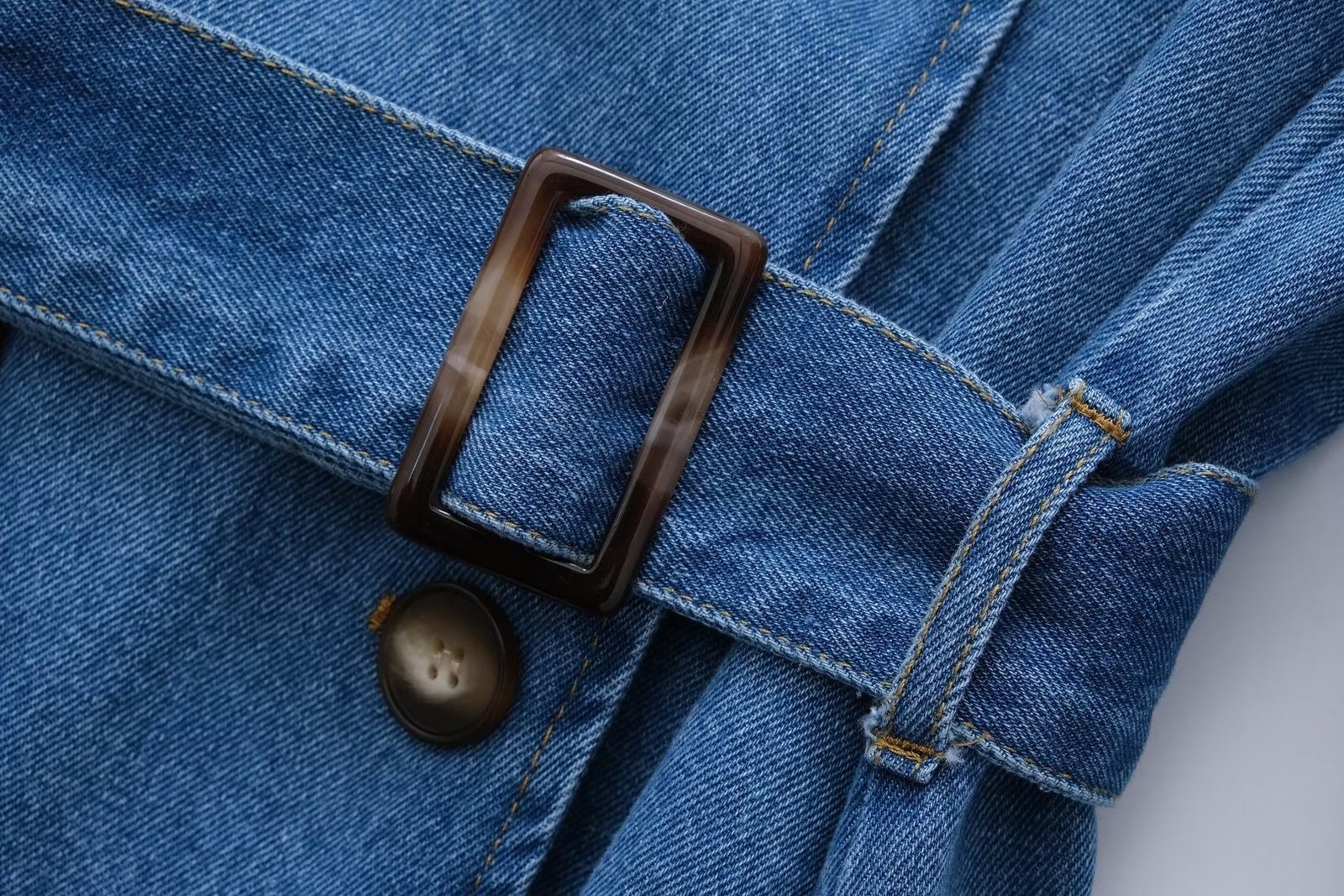 Women's Trench Coat 2023 Fashion With Belt Double Breasted Denim Vintage Long Sleeve Female Outerwear Chic Overcoat 230421