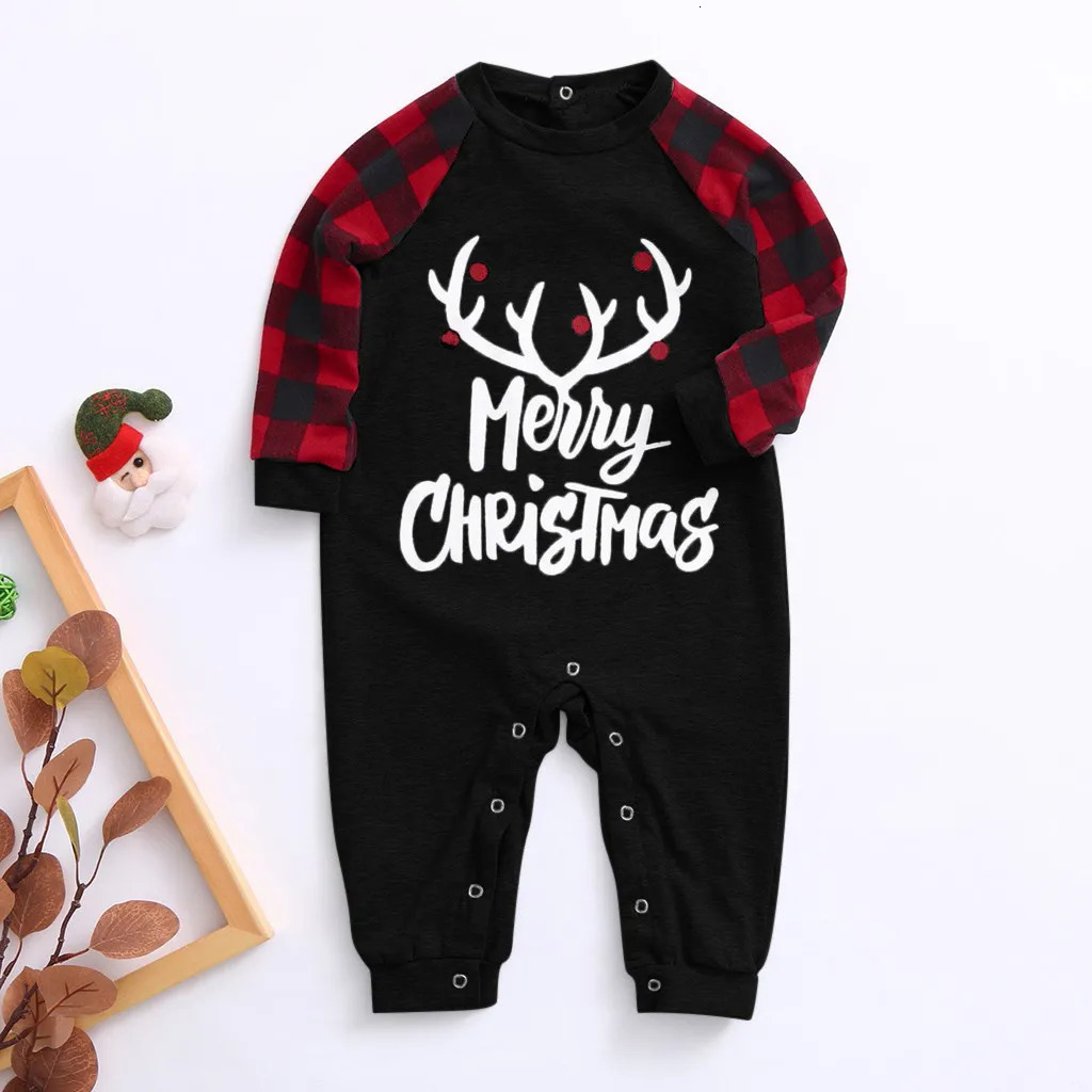 Family Matching Outfits Family Look Christmas Matching Pajamas Set Winter Xmas Adult Kids Baby Pyjamas Elk Deer Family Matching Outfits Family Sleepwe
