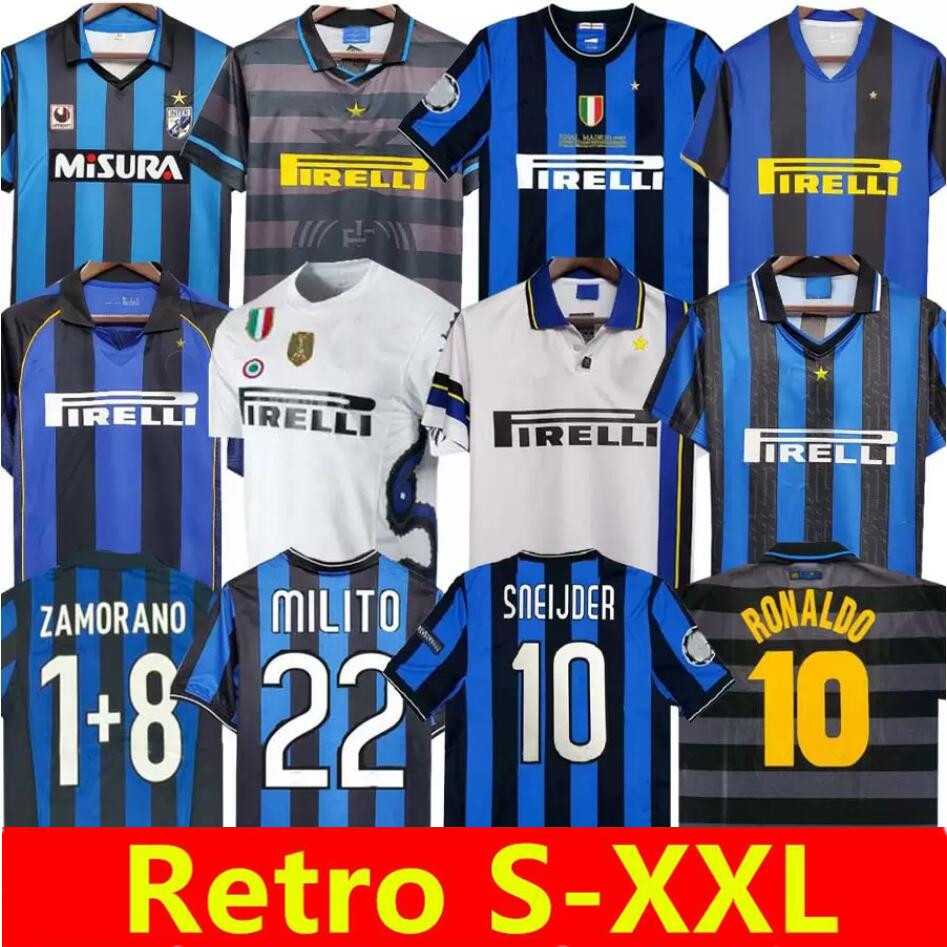 finals 2009 MILITO SNEIJDER ZANETTI Retro Soccer jersey Eto'o Football 97 98 99 01 02 03 Djorkaeff Baggio ADRIANO MILAN 10 11 07 08 09 BATISTUTA Inters Zamorano uniforms, 01/02 home
finals 2009 MILITO SNEIJDER ZANETTI Retro Soccer jersey Eto'o Football 97 98 99 01 02 03 Djorkaeff Baggio ADRIANO MILAN 10 11 07 08 09 BATISTUTA Inters Zamorano uniforms, 01/02 home