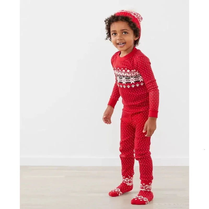 Family Matching Outfits Year's Clothes Christmas Family Pajamas Set Mother Father Kids Matching Outfits Baby Romper Soft Sleepwear Family Look 23