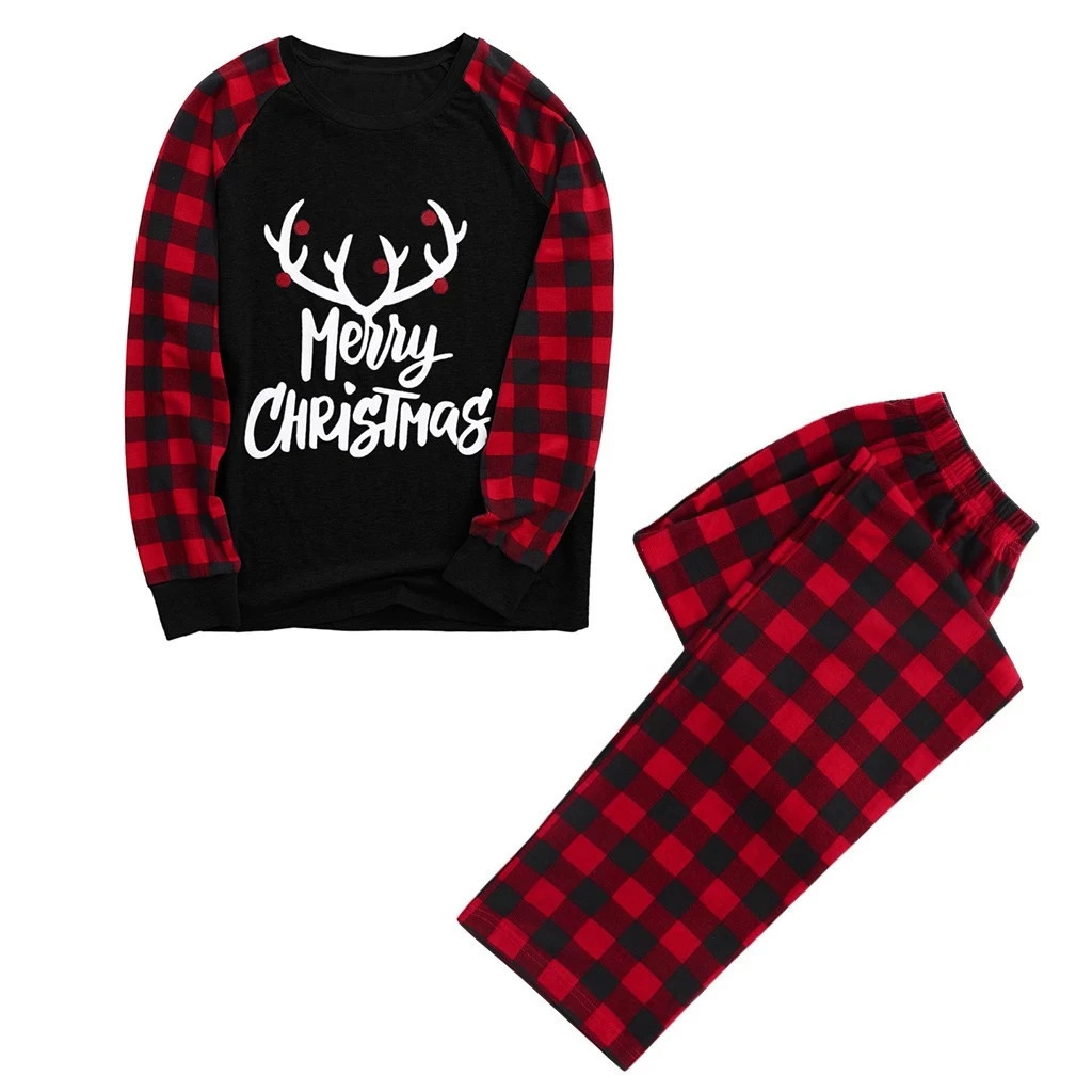 Family Matching Outfits Family Look Christmas Matching Pajamas Set Winter Xmas Adult Kids Baby Pyjamas Elk Deer Family Matching Outfits Family Sleepwe