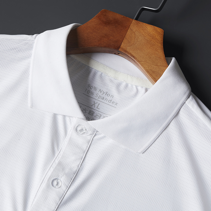 Men's Polos Men'S Summer Trend Oversized Loose Ice Silk Short Sleeved T-Shirt Korean Fashion Mesh Breathable Quick Drying Lapel Top 230421