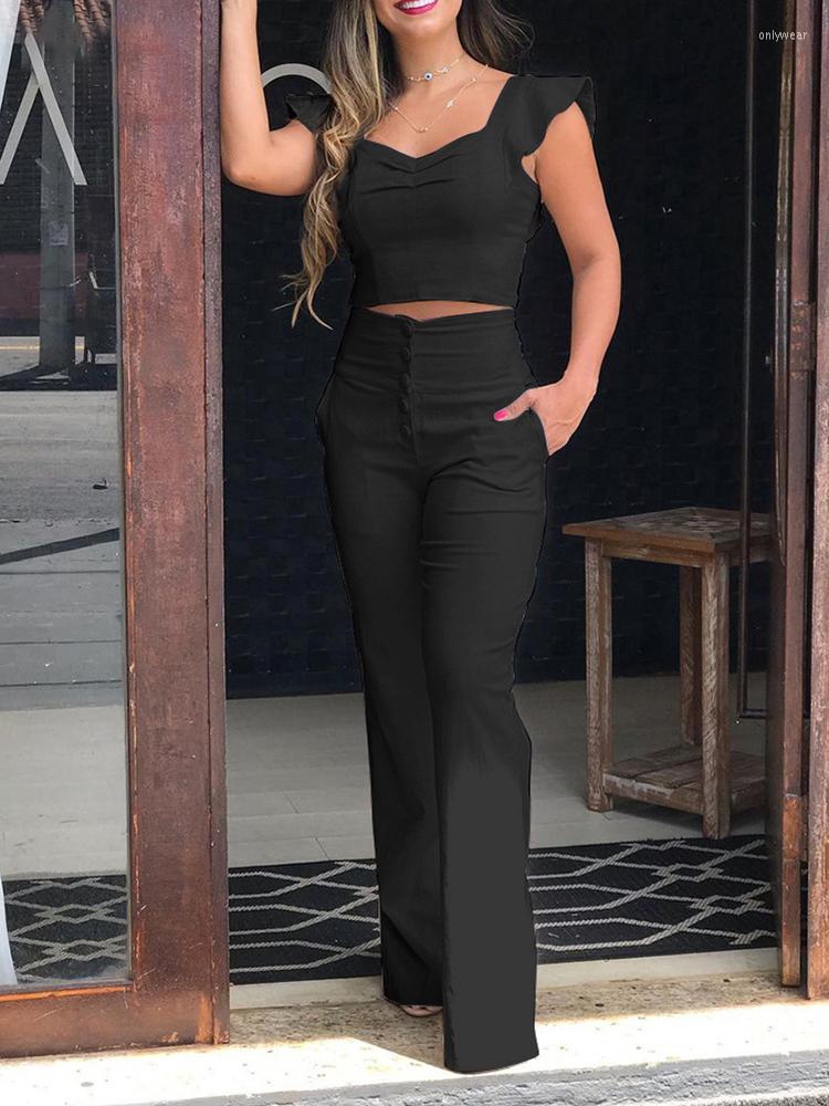 Women's Two Piece Pants Two-piece Set Women's Top