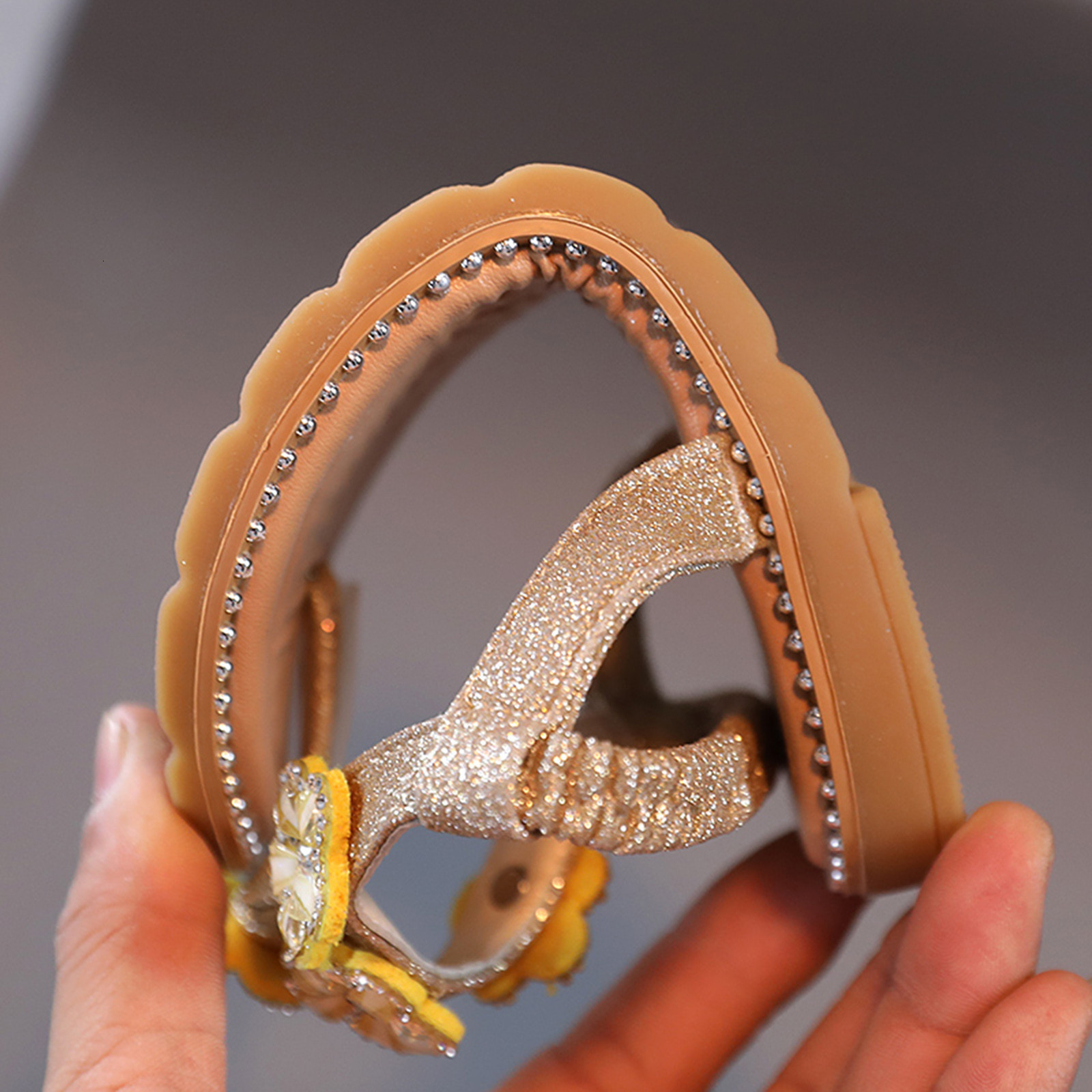 Sandals 1~7year Kids Shoes Summer Girls Sandals Floral Crystal Bling Flip Flop Shoes Sandals Toddler Infant Baby Girl Princess Sandalias 230421