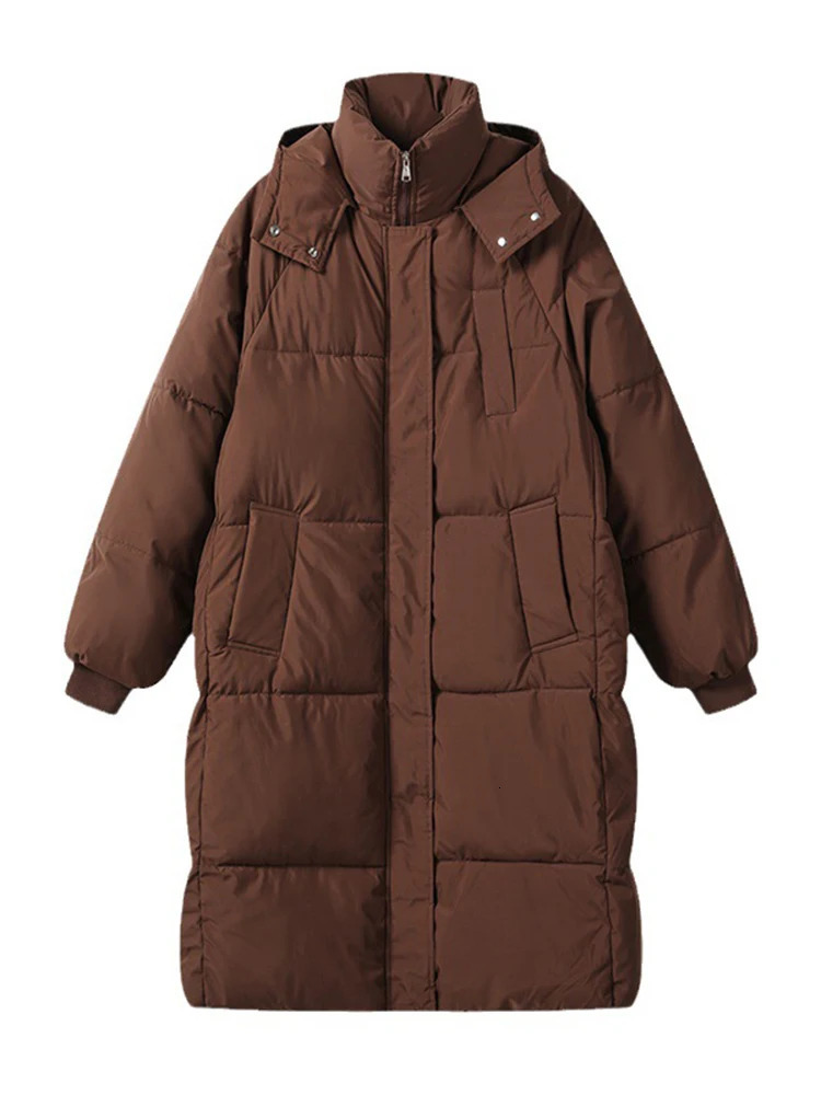Women's Down Parkas Padded Jacket Women Korean Fashion Long Female Winter Thicken Warm Hooded Coats Lady Oversized Loose Quilted 231120