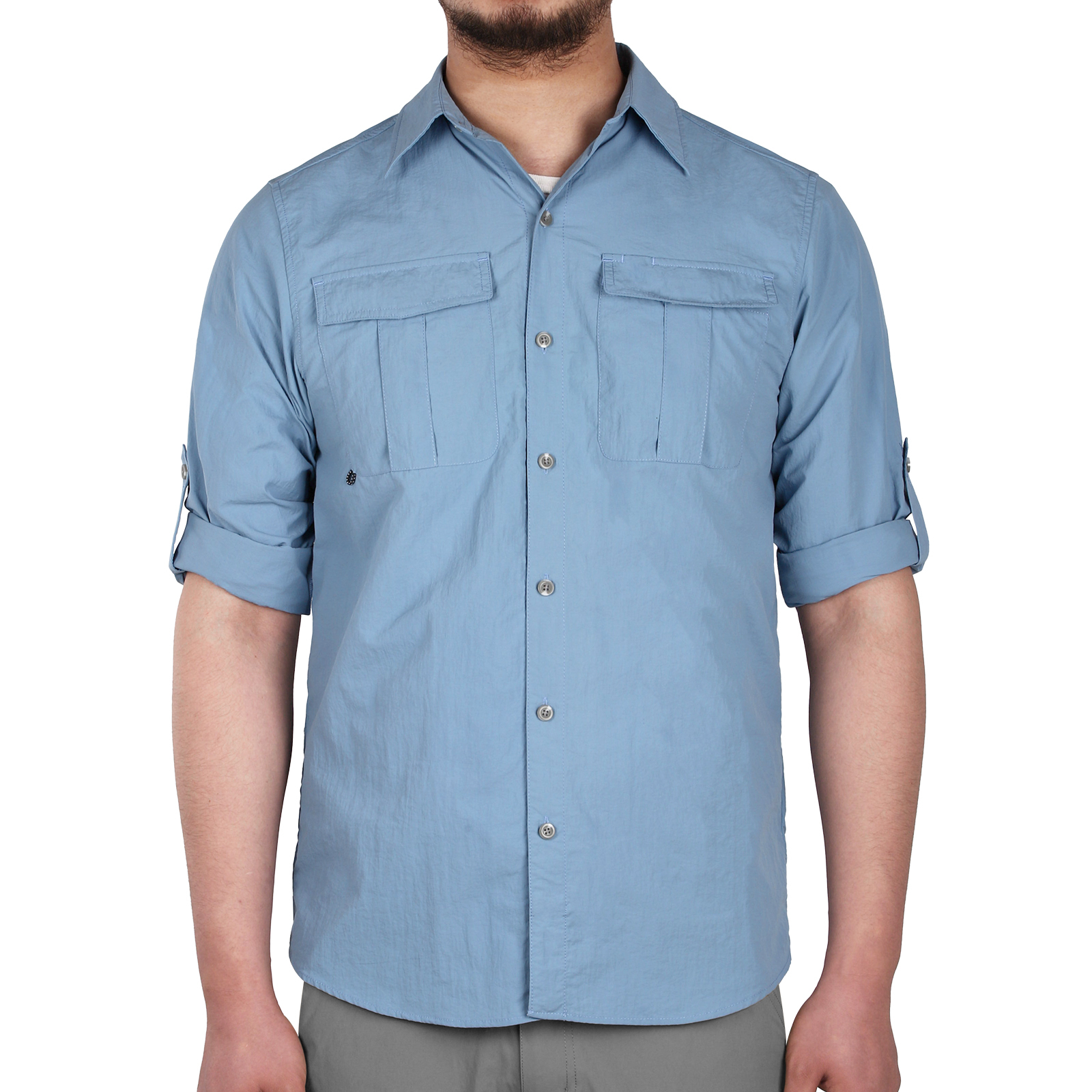 Men's Casual Shirts Men's Lightweight Breathable Quick Dry UPF 50 UV Protection Hiking Shirts Long Sleeve Fishing Shirts 230420