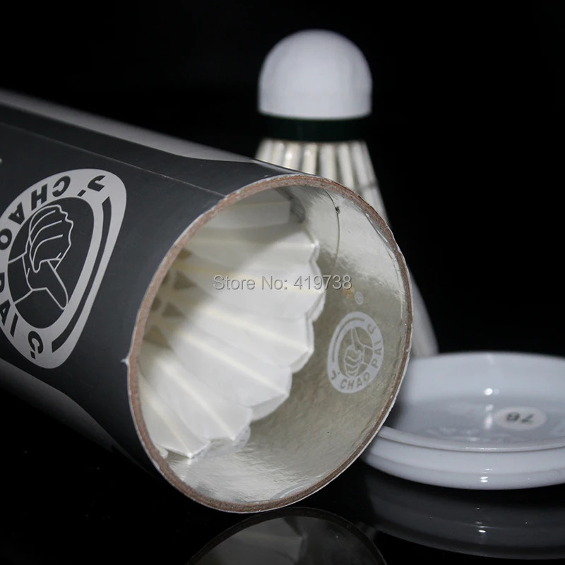 Badminton Shuttlecocks original chaopai silver class A duck feather badminton shuttlecock shuttlecocks for competition 4tube/lot 231120