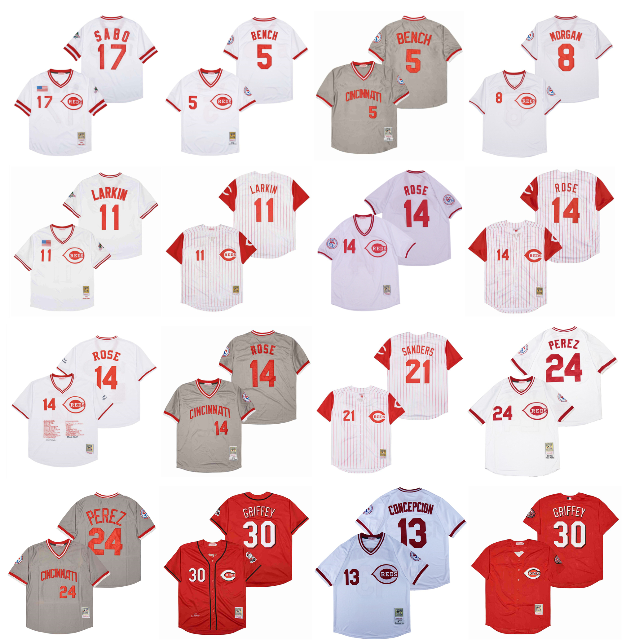 Mitchell and Ness Throwback Reds Baseball Jersey Cincinnati Pete Rose Johnny Bench Joe Morgan Larkin Concepcion Deion Sanders Tony Perez Ken Griffey Jr. Size S-4XL, As pic
Mitchell and Ness Throwback Reds Baseball Jersey Cincinnati Pete Rose Johnny Bench Joe Morgan Larkin Concepcion Deion Sanders Tony Perez Ken Griffey Jr. Size S-4XL, As pic